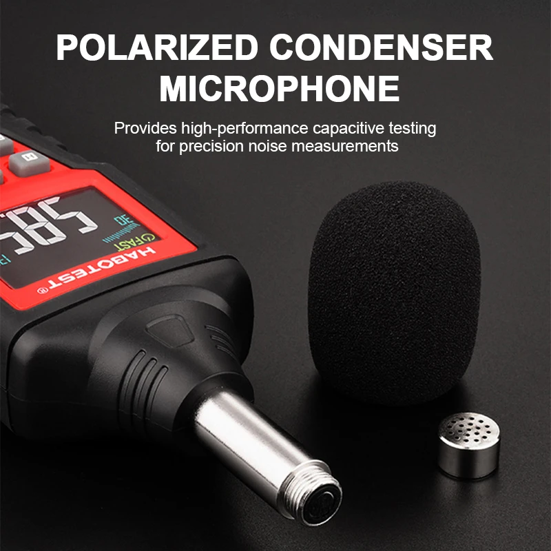 Цифровой измеритель уровня звука профессиональный детектор шума с цветным