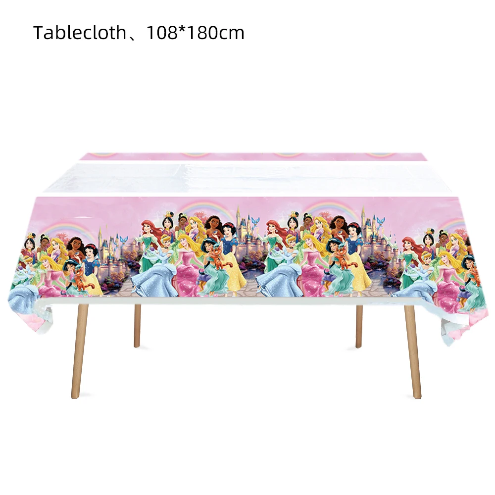 Принцесса Диснея Золушка Русалка украшение для вечеринки в честь Дня Рождения Жасмин одноразовая скатерть детский душ товары для вечеринок для девочек