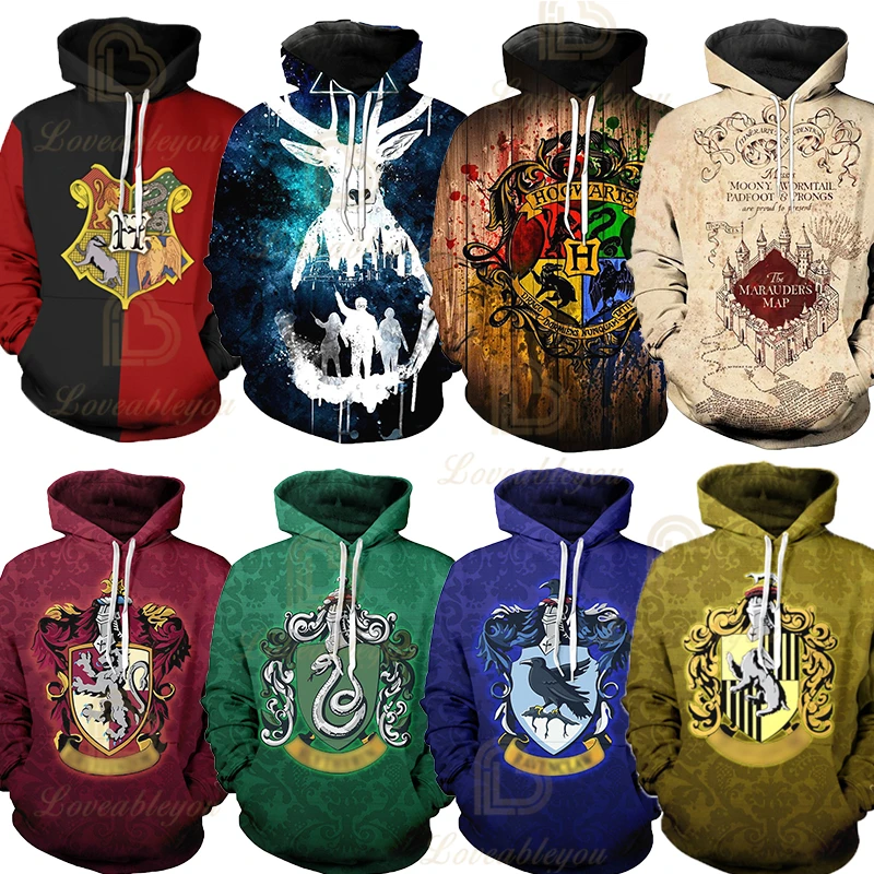 

Men Printed Sweatshirt Hoodies Women/Men Deathly Hallows For Lady Hoodie Sweatshirts Fashion Polyester Jacket Coat