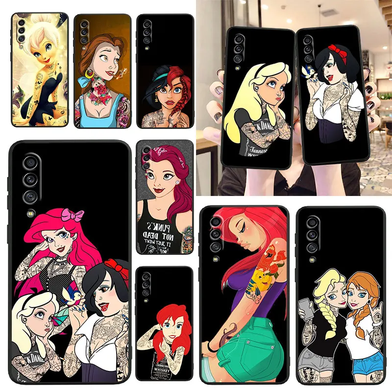 

Disney Princess Tattoo Phone Case For Samsung Galaxy A32 A52 A52S A72 A02 A22 A03 A02S A03S A13 A03 A53 A33 A73 A23 A13 Black