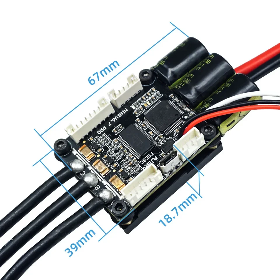 FLIPSKY Mini FSESC6.7 70A с алюминиевым анодированным радиатором, бесщеточный регулятор скорости с открытым исходным кодом для электроскейтбордов и серфбордов (art.: 3920dbafe965e) - 3920dbafe965e