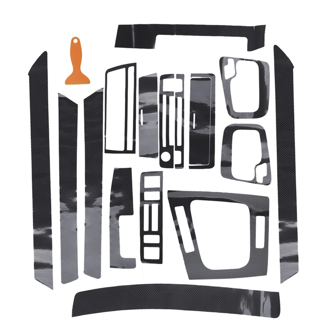 Крышка центральной панели переключения передач с левым рулем 5D черный стиль из