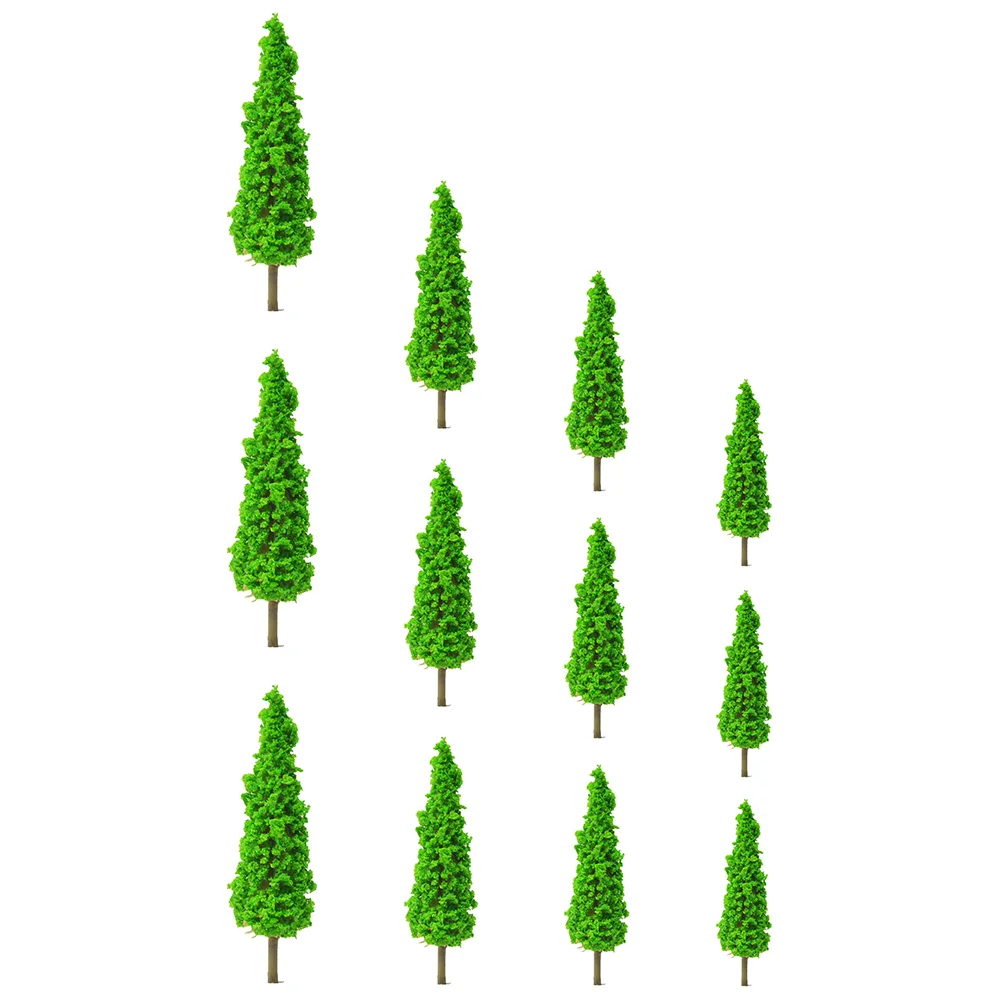 

Trees Tree Model Mini Landscape Scenery Miniature Train Plastic Supplies Toy Diorama Decor Layout Micro Desktop Railroad Pine