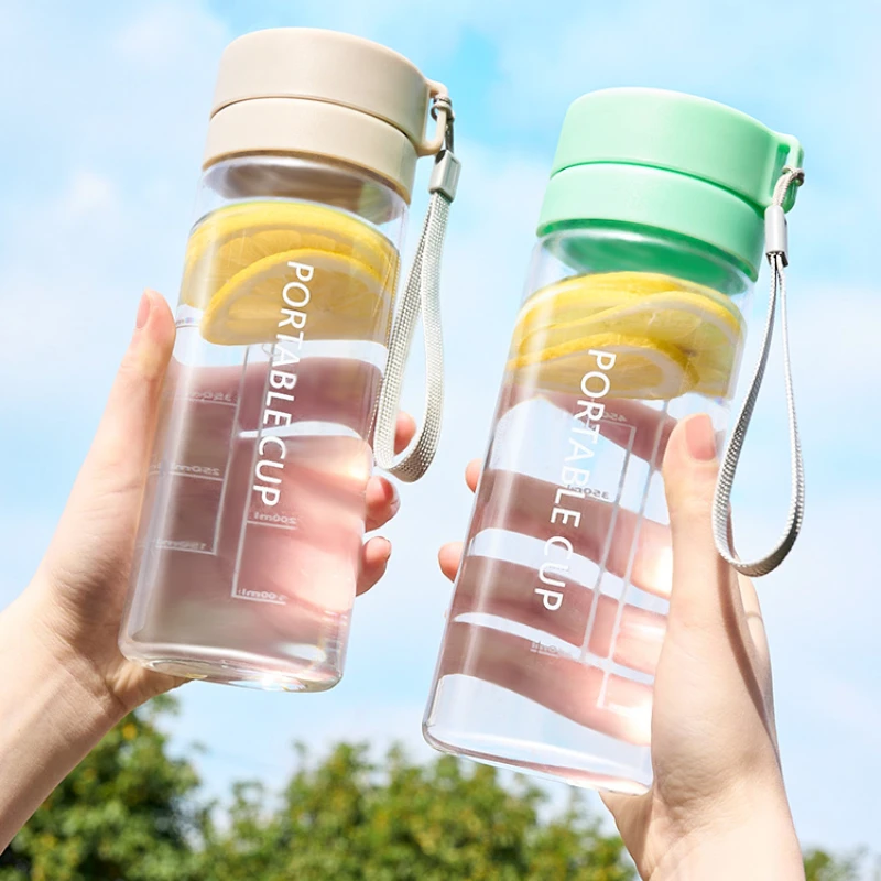 

600ml Instant Cup Outdoor Large Capacity Sports Water Bottle Scrub Plastic Cup Portable Anti-Drop Water Cup Air Up Drinkfles