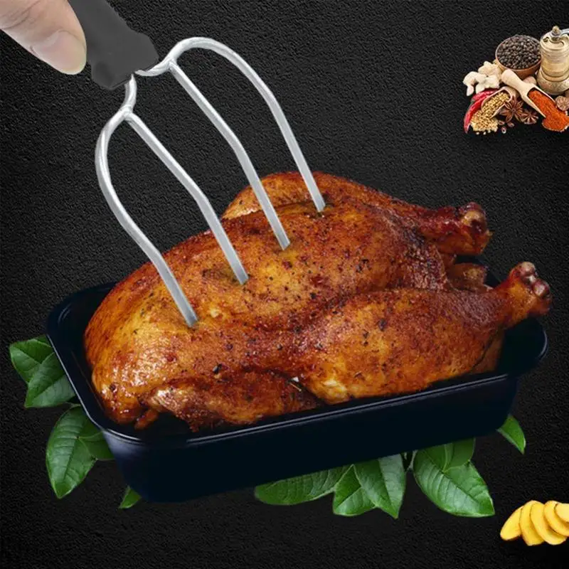 Вилка для мяса из нержавеющей стали вилка обжарки курицы с нескользящей ручкой