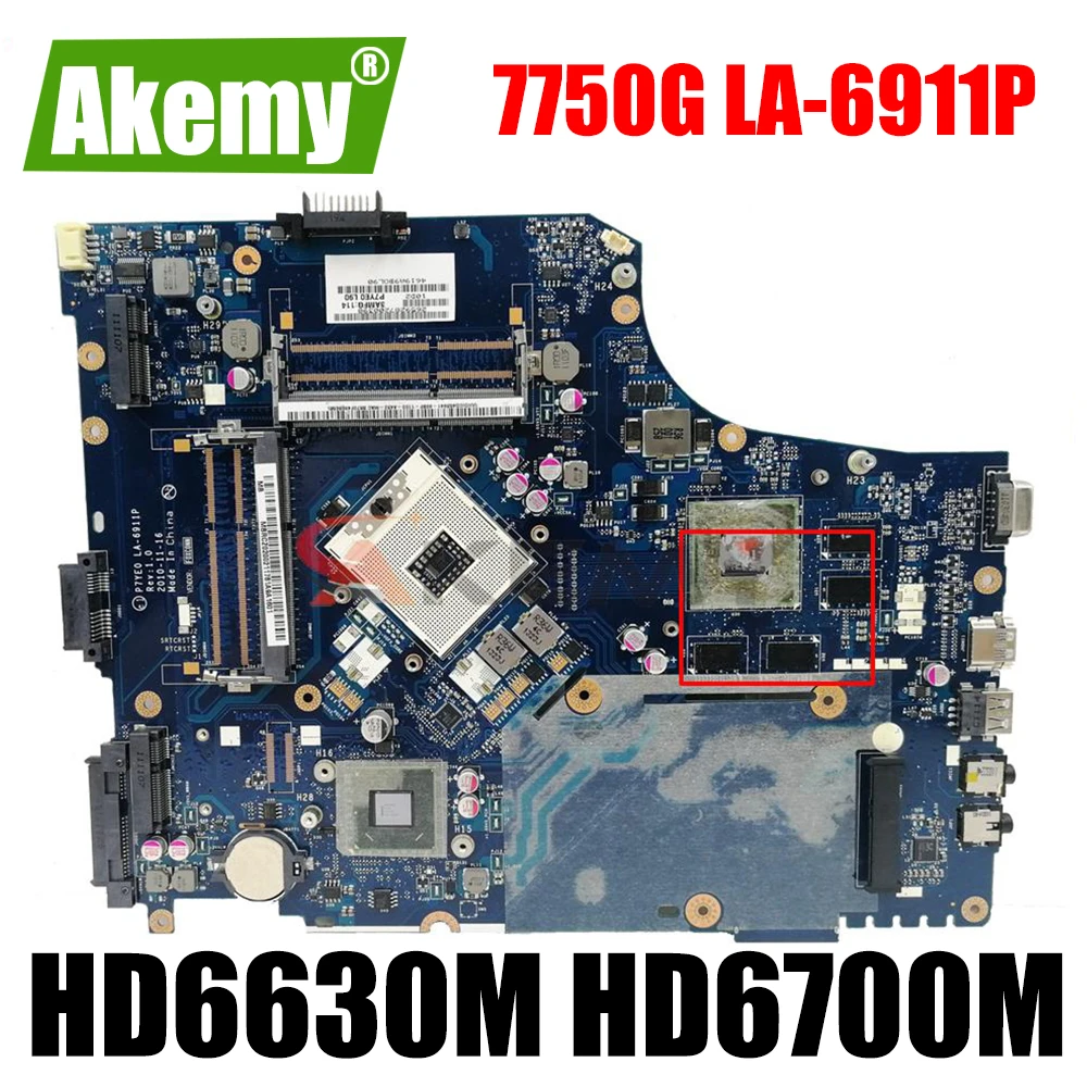 

LA-6911P Motherboard For Acer ASPIRE 7750 7750G LA-6911P Laptop Mainboard HD6630M HD6700M HD6650M HD7400M HD6470M GPU