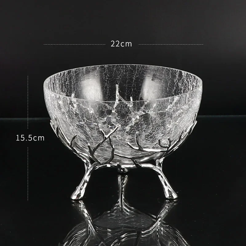 

Металлическая стеклянная фруктовая тарелка