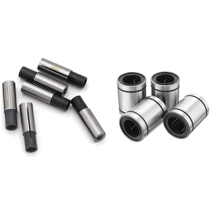 

4 Pcs LM20UU 20X32x42mm Double Side Rubber Seal Linear Bearing Bushing With 6Pcs 1/4 Inch To 1/8 Inch Cnc Engraving