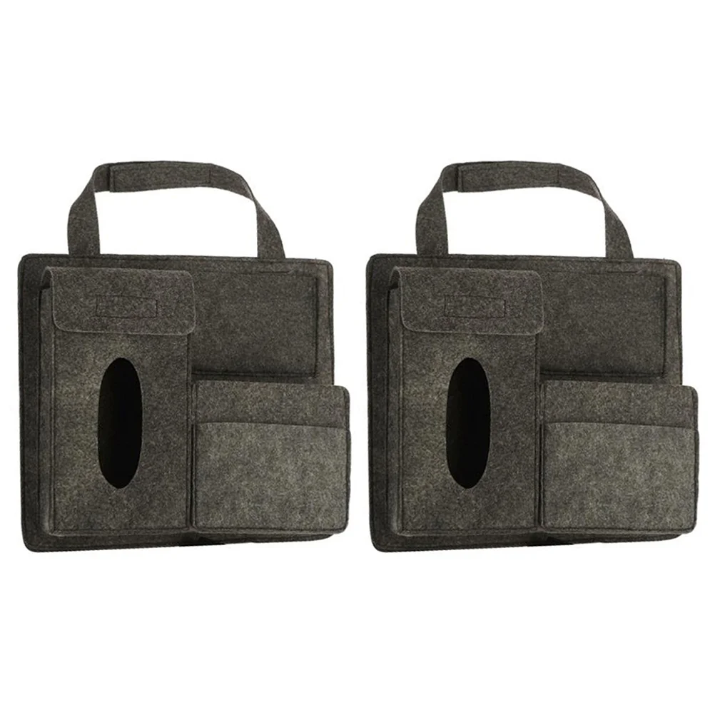 

2Pcs Car Back Organisers Felt Multi-Pocket Storage Bags Pouches Back Protectors