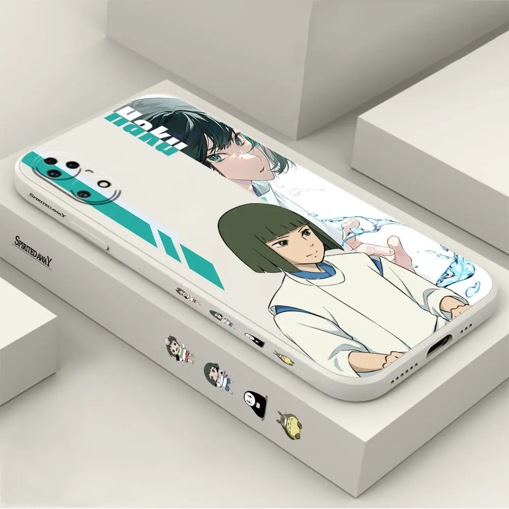 Anime Spirited Away Haku Phone Case For Huawei P60 P50 P40 P30 P20 Mate 50 40 30 20 20X 10 Colour Liquid Silicone Cover Funda