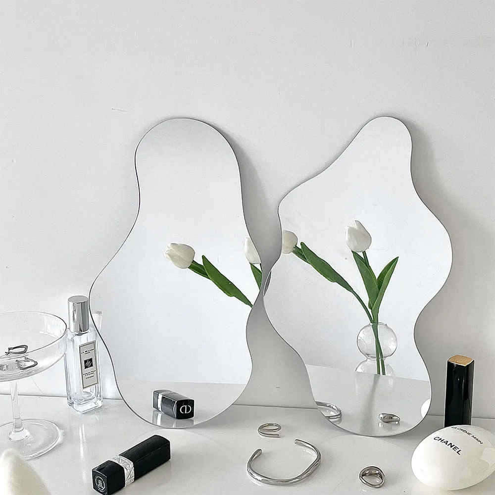

INS Irregular Acrylic Mirror Shaped Jewelry Tray Jewelry Photo Props Decorative Photography Background