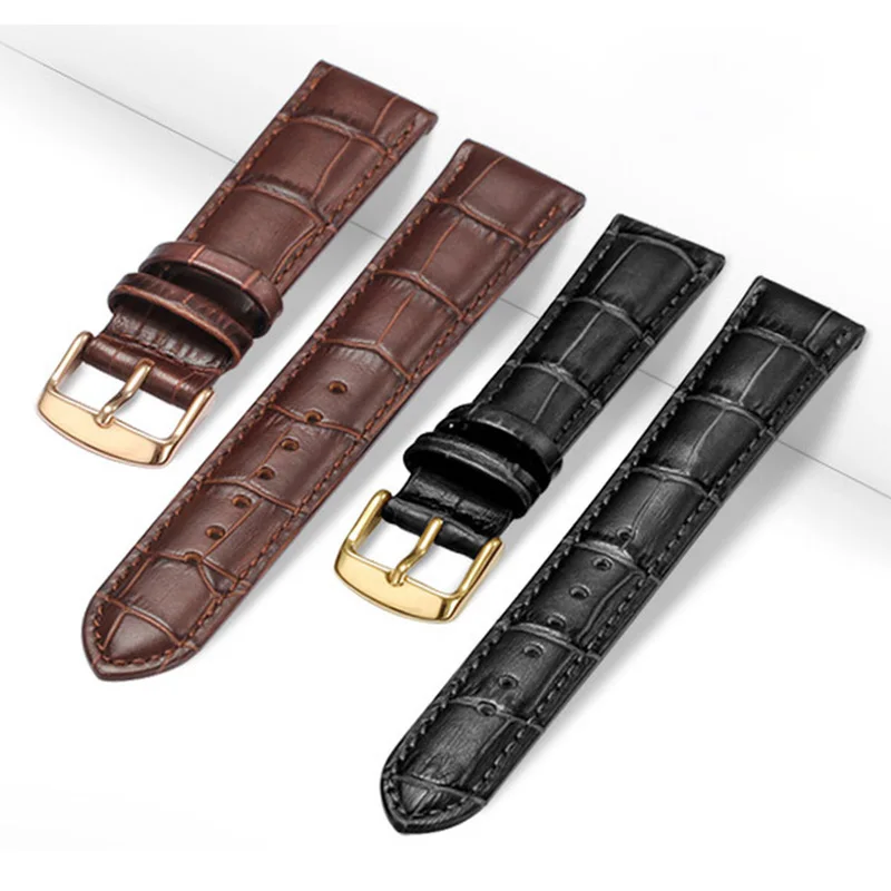 

Replacement Leather Watch Strap Leather Watchband for Men Women 12mm 14mm 16mm 18mm 20mm 22mm 24mm Universal Watch Band