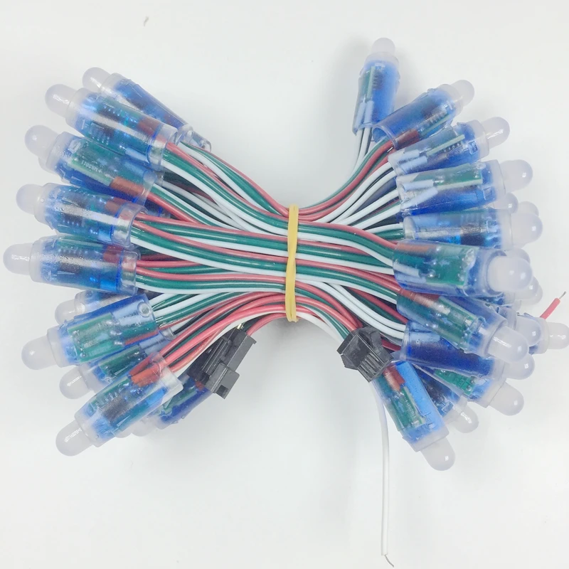 

100Pcs/lot 12mm WS2811 2811 IC RGB LED Pixels Module String Light IP68 5V Holidays/Christmas/ Festival