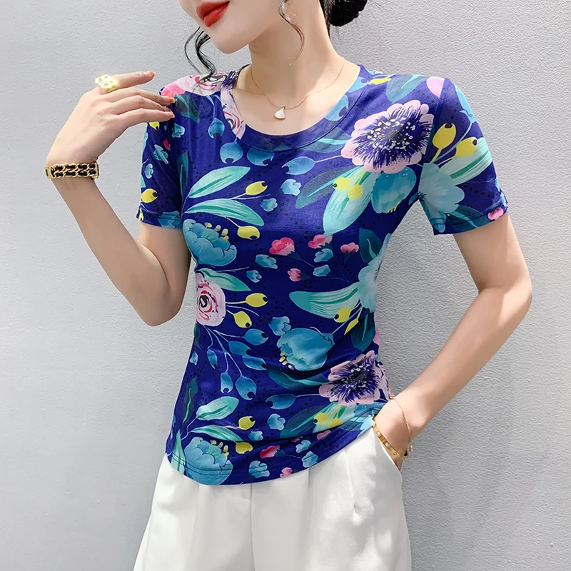 

2023 spring summer new fashion casual woman t-shirt lady beautiful nice women Tops female Cheap wholesale dropshipping Py9508