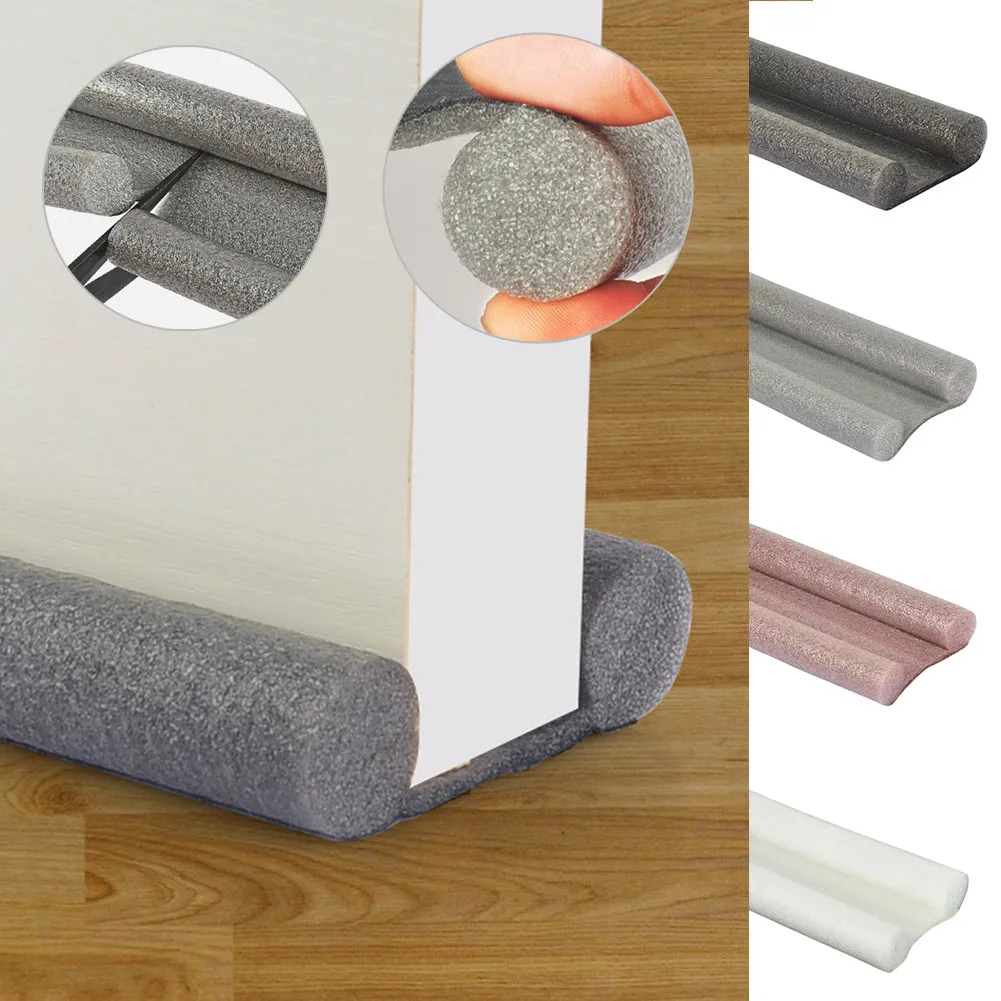 

Windproof Seal Strip Draught Excluder Stopper Door Bottom Guard Double Protector Doorstop Dust-proof Blocker Sealer Soundproof