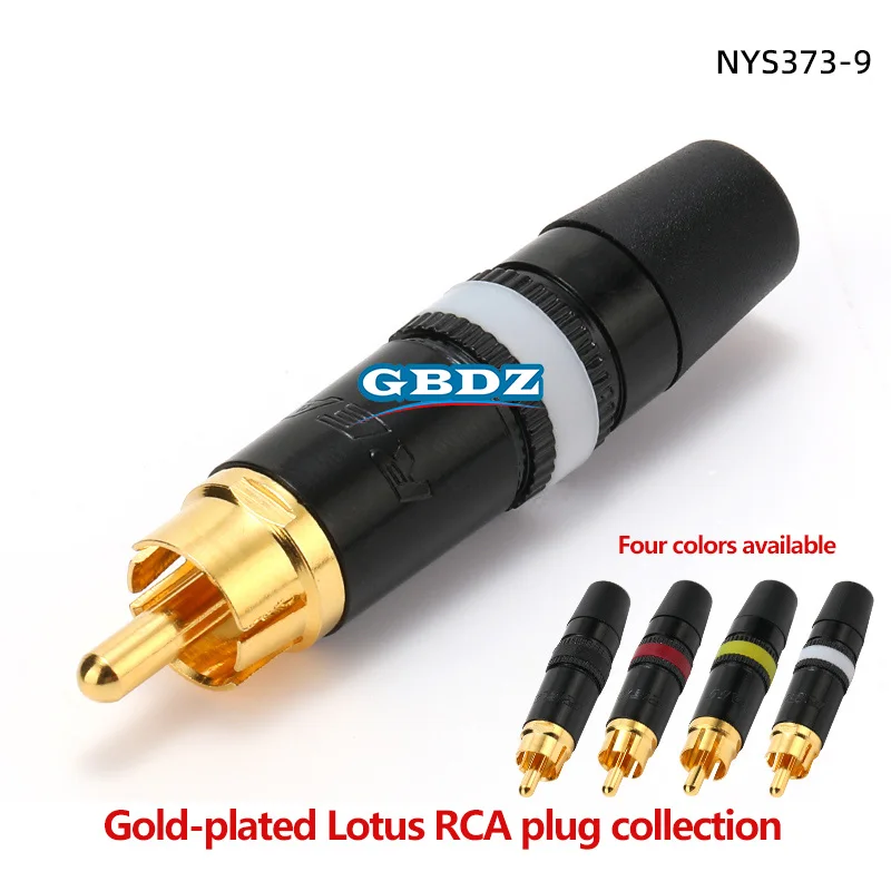 Разъем REAN RCA белый красный и черное кольцо позолоченное разъем Phono Audio Video Lotus