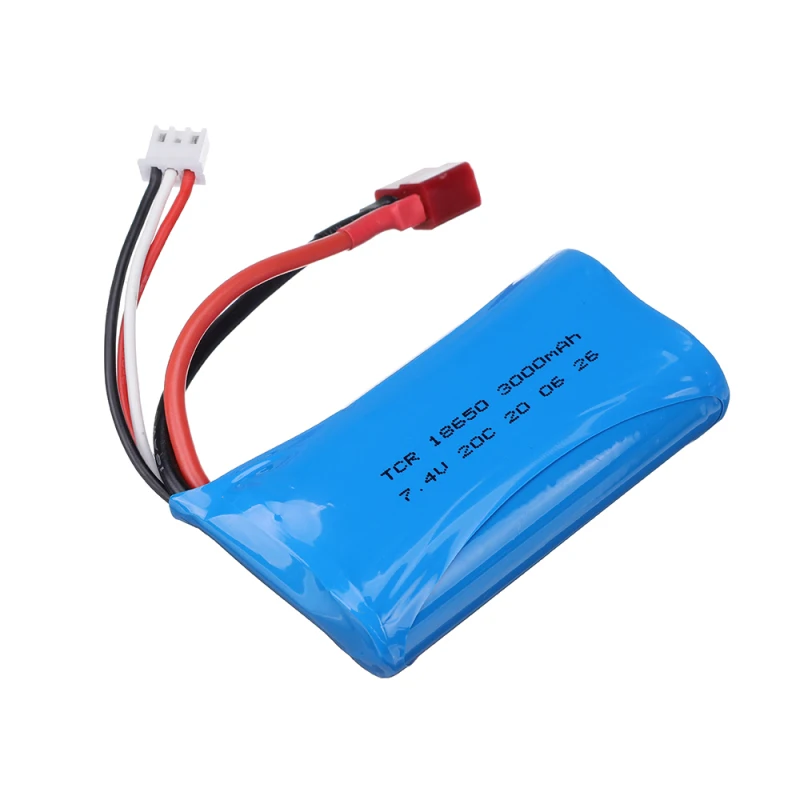 

7.4V 3000MAH 18650 2s lipo Battery for Q46 Wltoys 12423 10428 12428 12429 12401 12402 12402A RC Car sparts Parts