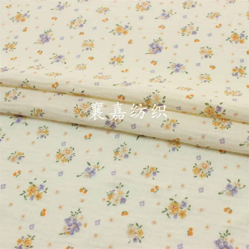 Новинка двойная марля маленькая Хлопковая пижама с цветочным рисунком детское