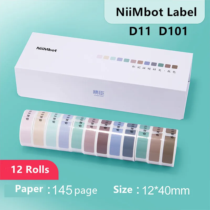 

Niimbot D101 D11 D110 Mini Thermal Label Sticker Printer Inkless Portable Pocket Label Maker 12-15mm for Mobile Phone Machine