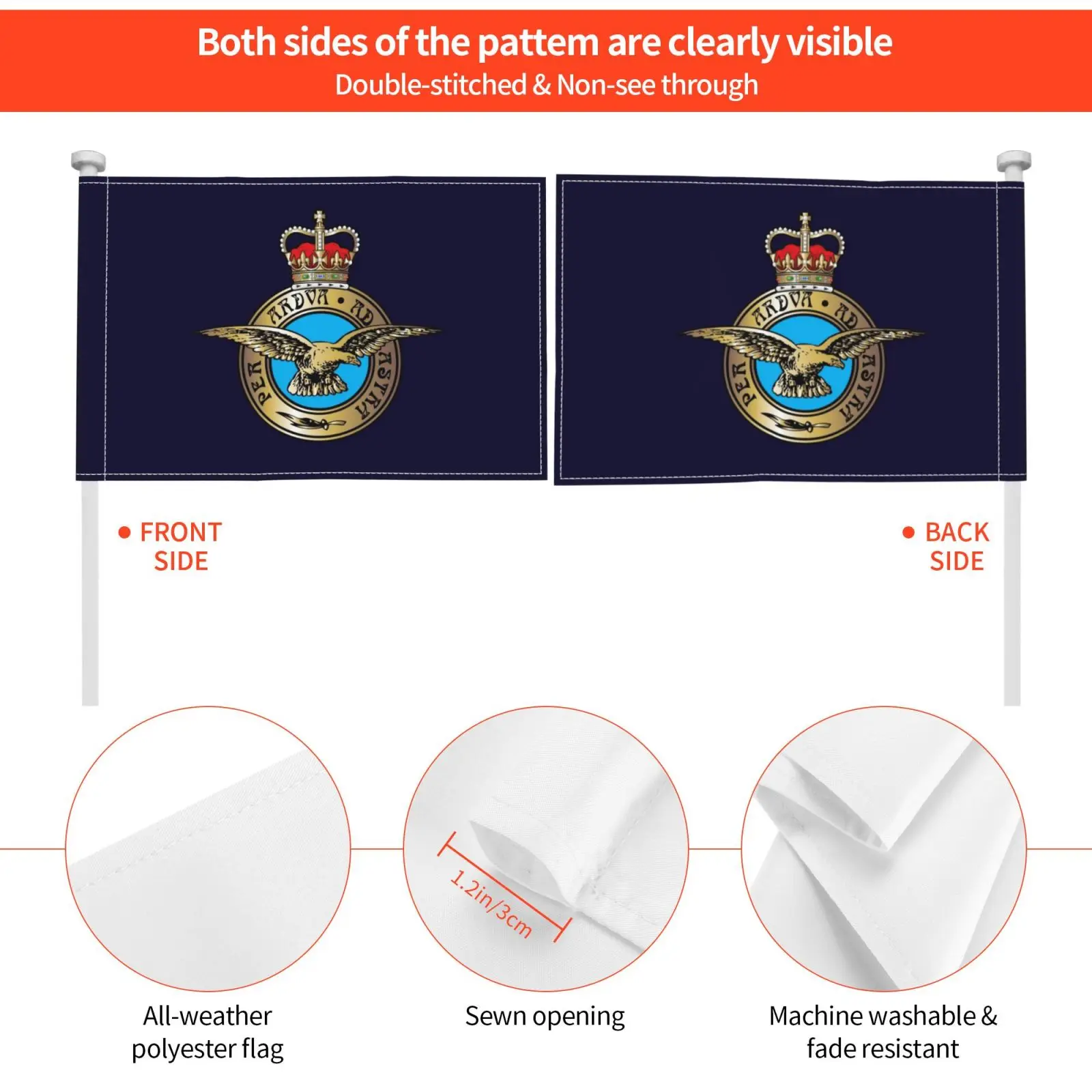 Значок Королевских ВВС. На флоте. Уличный декор флаг автомобиля войск армии флота