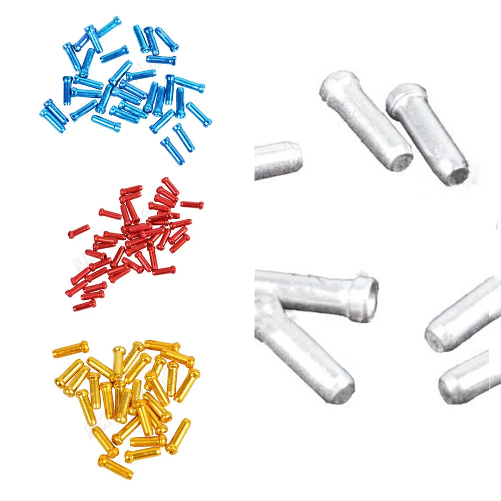 

200 pcs MEIJUN Mountain Bike Bicycle Shifting Cable Caps Color Aluminum Alloy Derailleur Brake Line Core Caps