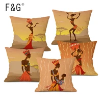 african women pillow case tribal style decorative cushions cover sofa home car living room decor pillow cover