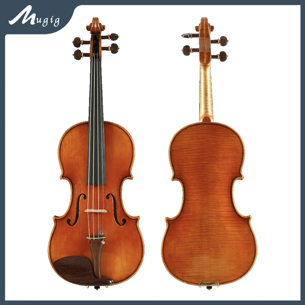 

Handmade Master Concert Stradivari Style Violin European Spruce Two Piece Flamed Maple 4/4 3/4 1/2 Fiddle Orchestra Players SET