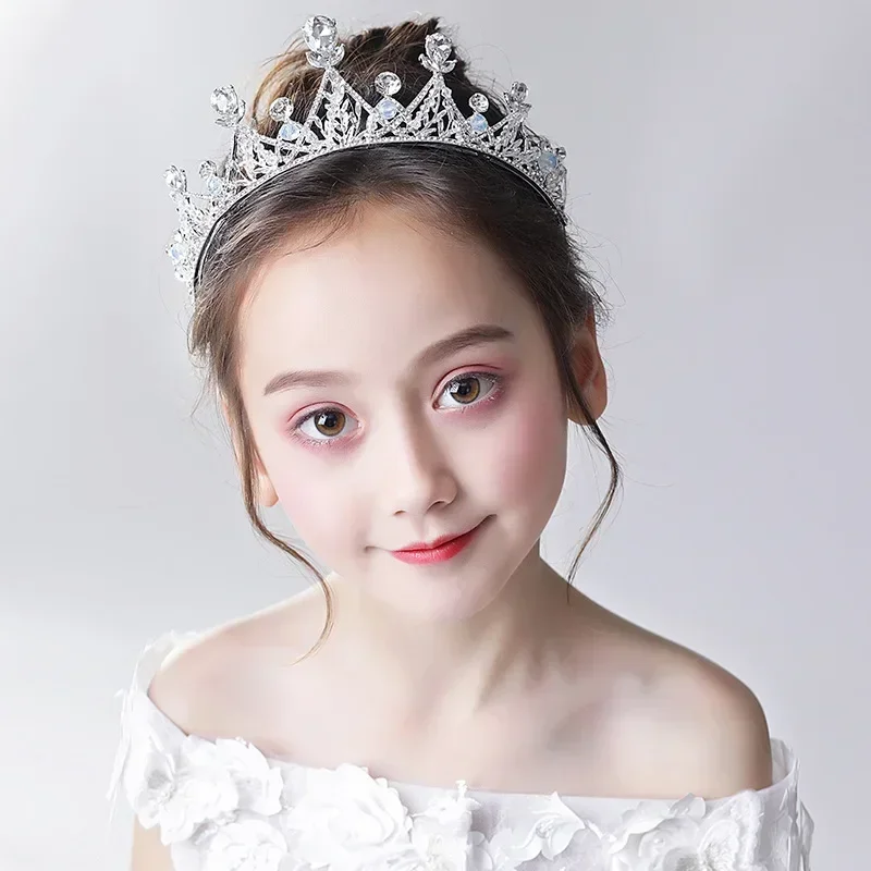 Модные хрустальные короны золотого серебряного цвета для детей диадемы с