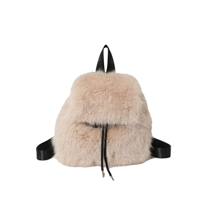 Повседневные новые плюшевые модные рюкзаки из искусственного кроличьего меха