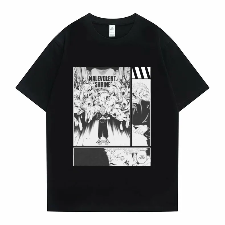 

Japan Anime Jujutsu Kaisen Pattern Tshirt Itadori Yuji and Ryomen Sukuna Print T Shirt Men Women Trend Tee Mens EU Size T-shirts
