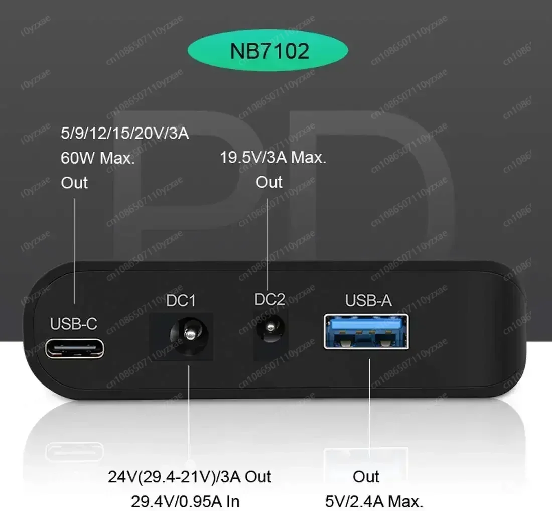 NB7102 DC USB-C 3 7 V 17500mAh 64.75Wh 18650 литий-ионная аккумуляторная батарея TalentCell комплект