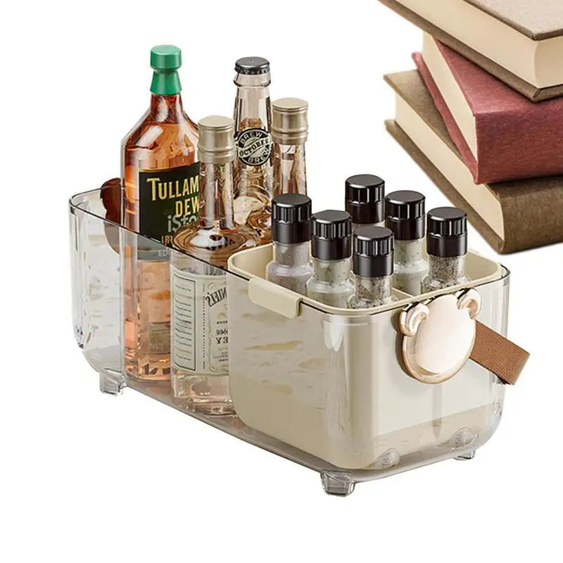 

Tissue Box Cover Creative Adjustable Multi Compartments Tissue Box Transparent Toilet Paper Holder Cosmetics decor Storage Box