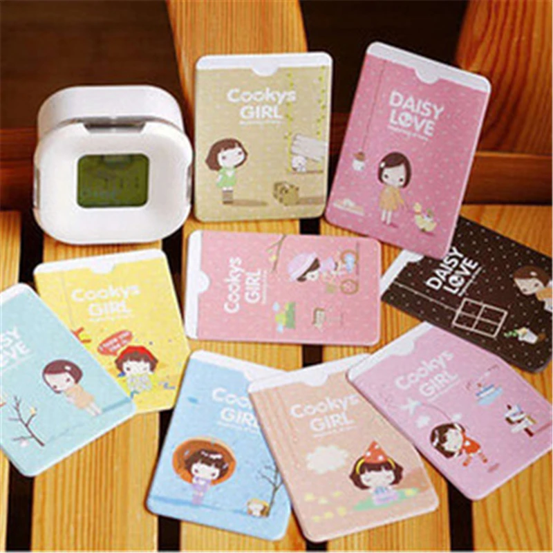 

DL Taobao gift card sets hand-painted cartoon cute girl Korean cute girl double 2 card set wholesale Exquisite office supplies