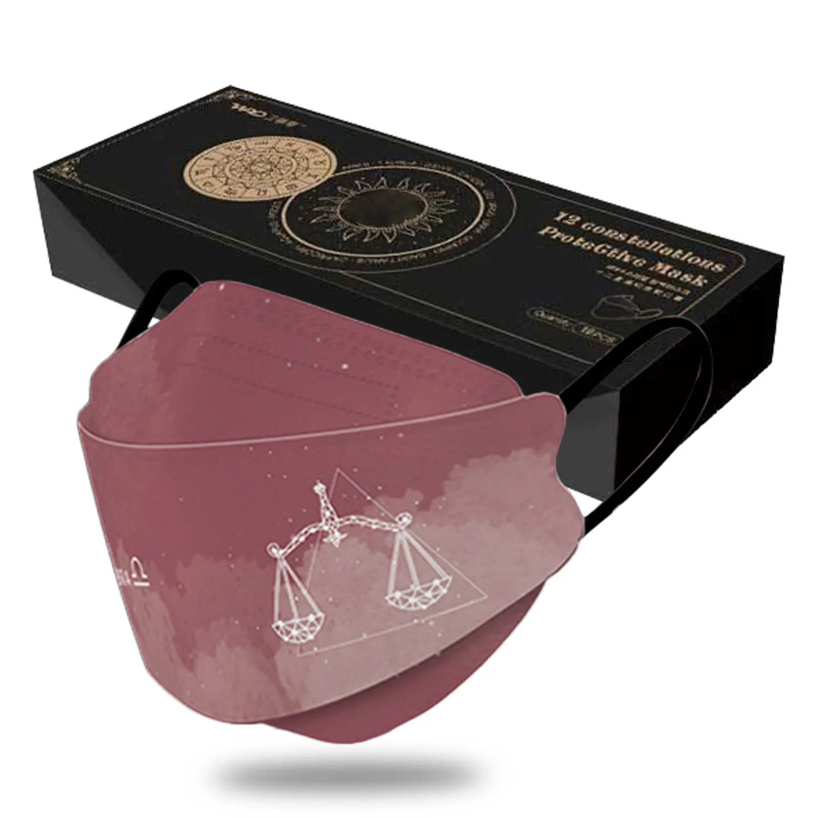 

10 Pieces Individually Packaged 12 Constellation Masks Libra Mascara Reusable 3d Three-dimensional Mask 2022