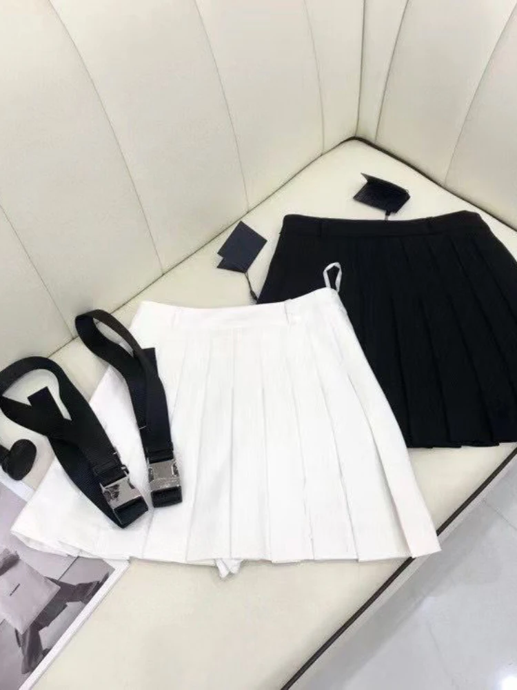 

Bearomad Summer Black White Sexy Velvet Dress Fashion Mid Waist Slim Party Solid Color Retro Pleated A-Line Skirt Vestdios