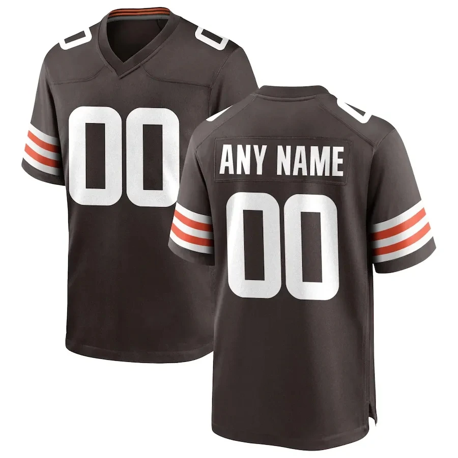 

Customized American Cleveland Football Outdoor Sport Tops Rugby Jersey Embroidery Your Name Any Number All US Size Xs-6XL