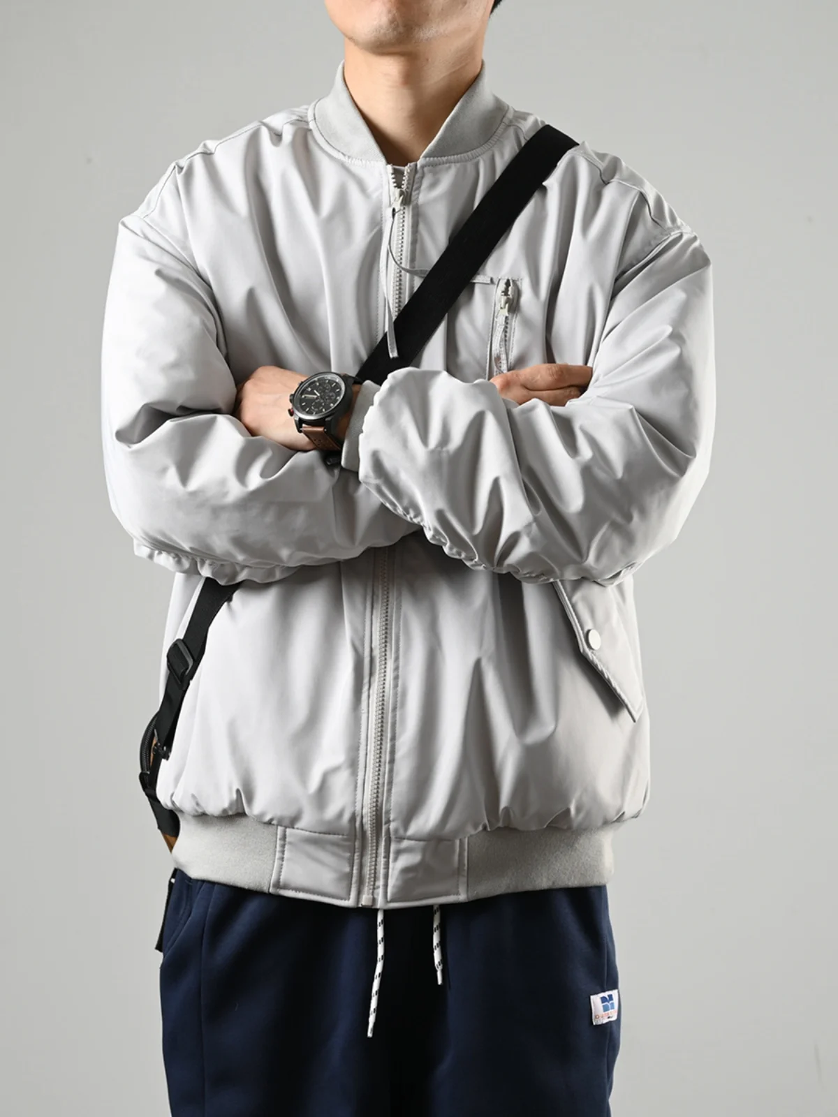 Оранжевое клубное пальто на хлопковой подкладке мужская японская мода