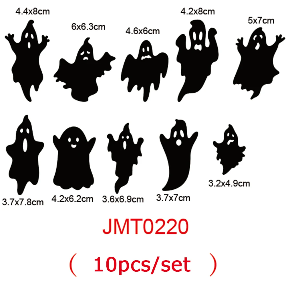 10 шт./набор акриловые зеркальные наклейки в виде привидений