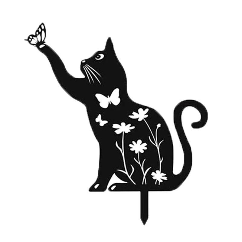 Очаровательный Садовый Кол Для Кошек Металлический Декоративный Уличный Двор