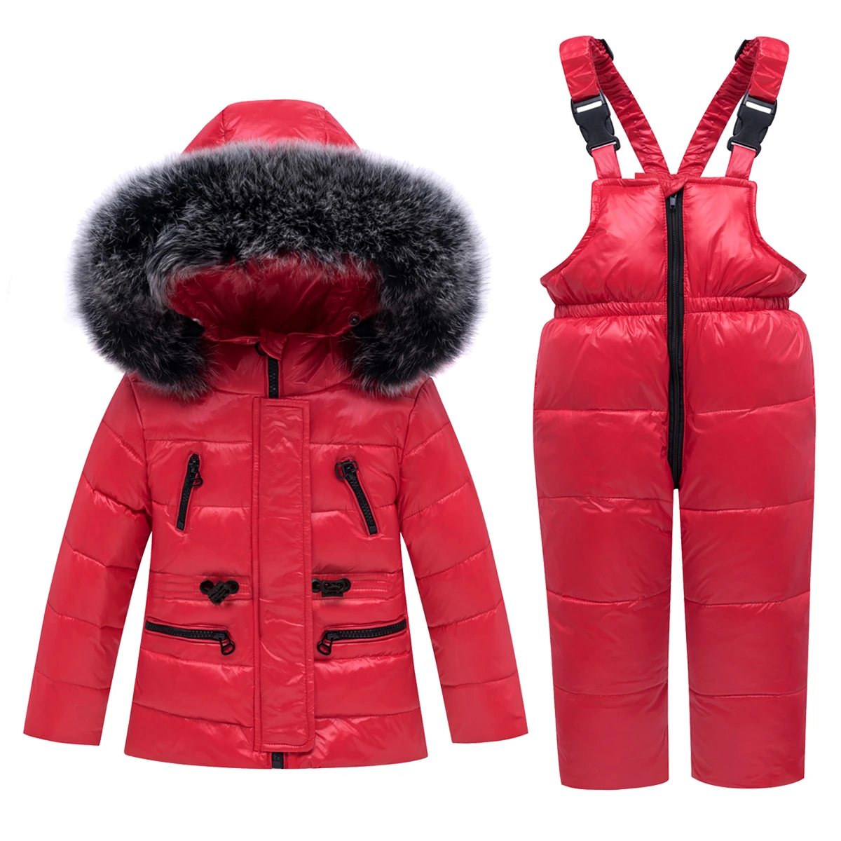 

Children Parka Kids Clothes Ski suit New Winter Baby Boy Girl clothing Set warm Down Jacket Coat Snowsuit Overalls Overcoat