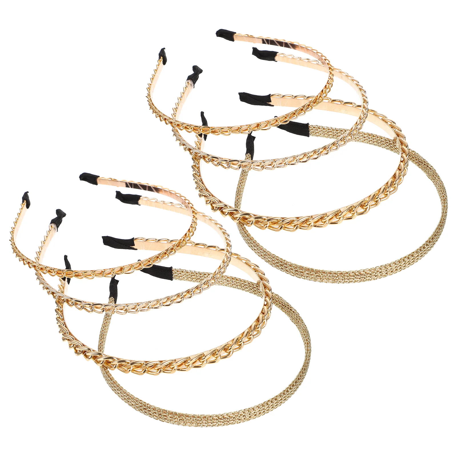 

8pcs Chain Headbands Metal Alloy Fashion Headbands Decorative Hair Hoops Bridal Headdress