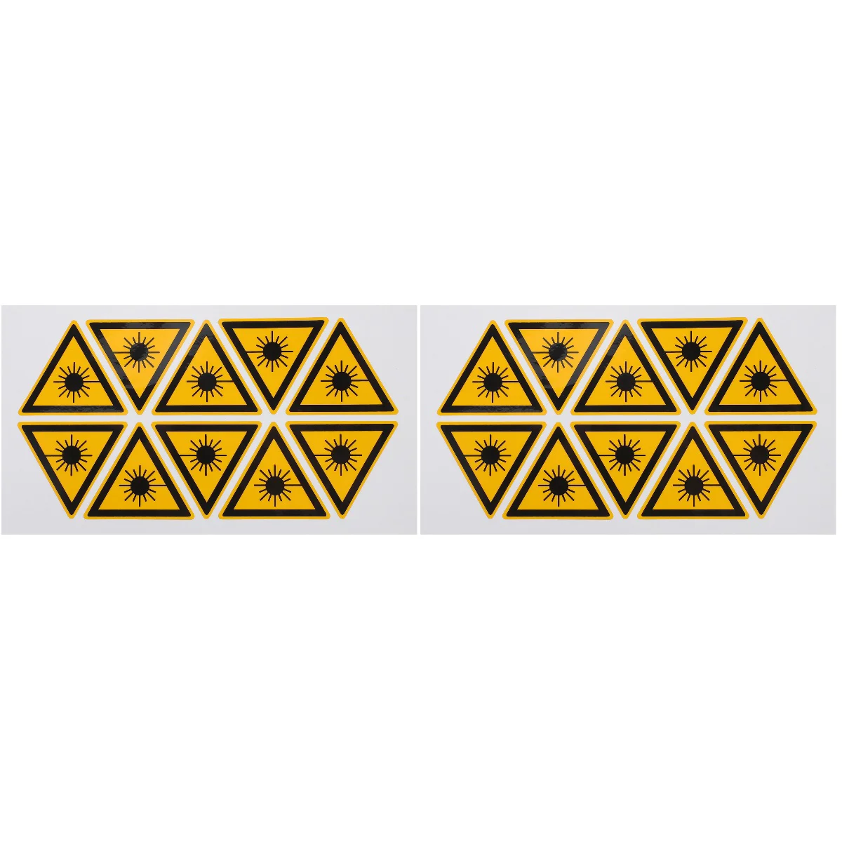 

20 pcs Warning Lasers Sign Safety Decal Lasers Sign Warning Label Sticker