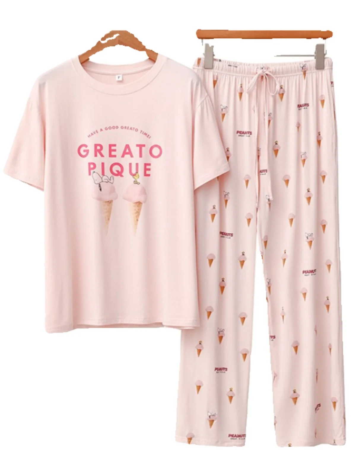GP весна/лето тонкие модальные женские пижамы с буквами мороженого милые мягкие