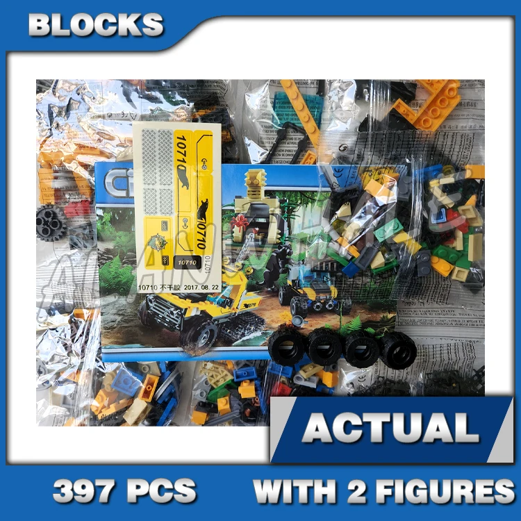 

397pcs City Explorers Jungle Halftrack Mission Waterfall 10710 Building Blocks Children Sets Bricks Compatible with Model