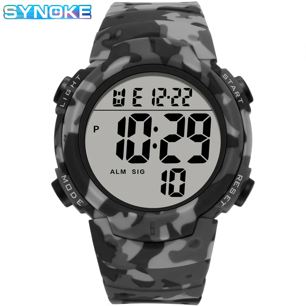 

Upgraded Digital Men's Watch 10 Years Battery Life 5BAR Waterproof Japanese Movement Scratch Proof Super Easy To Read