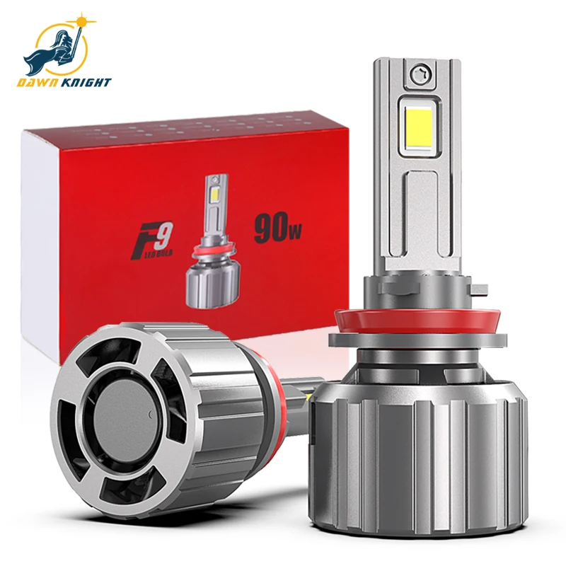 DAWNKNIGHT F9 180 Вт H7 H4 Светодиодная лампа для фар Canbus Turbo автомобиля H8 H11 9005 Hb3 Hb4 6000K