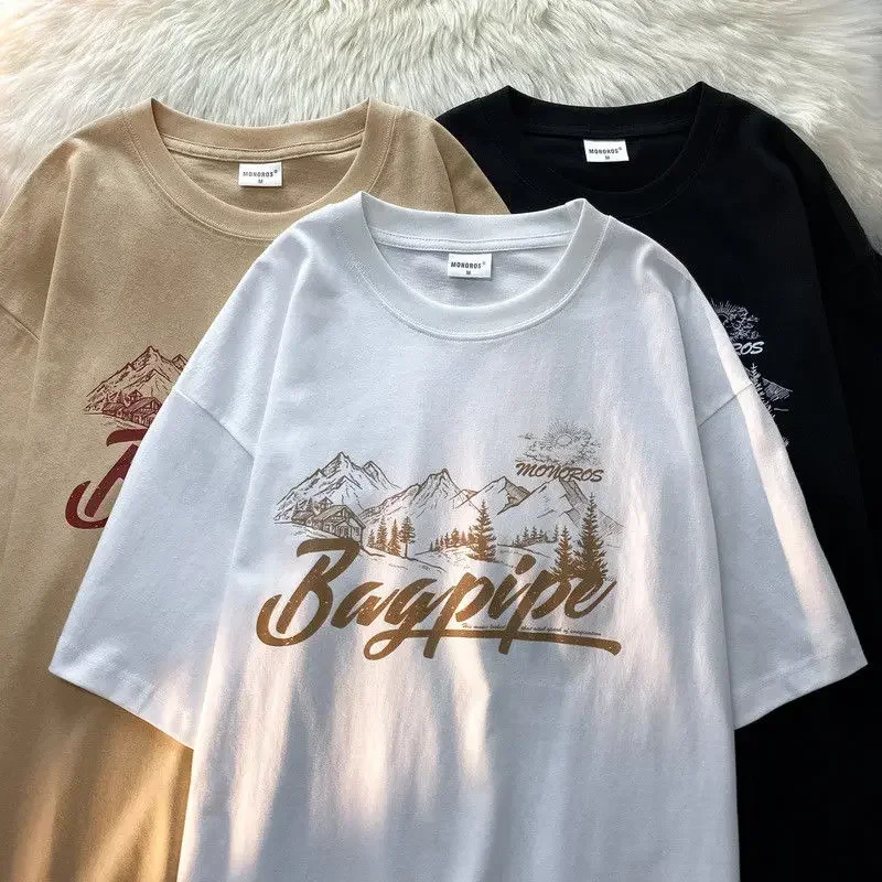 футболка оверсайз черная корейский стиль одежда рубашка винтажная мужская