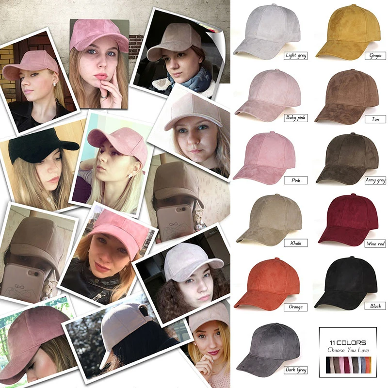 

New Casual Baseball Cap Candy Solid Colors Suede Spring And Summer Fashion Adjustable Sun protection Men Women Caps Hip Hop Hat