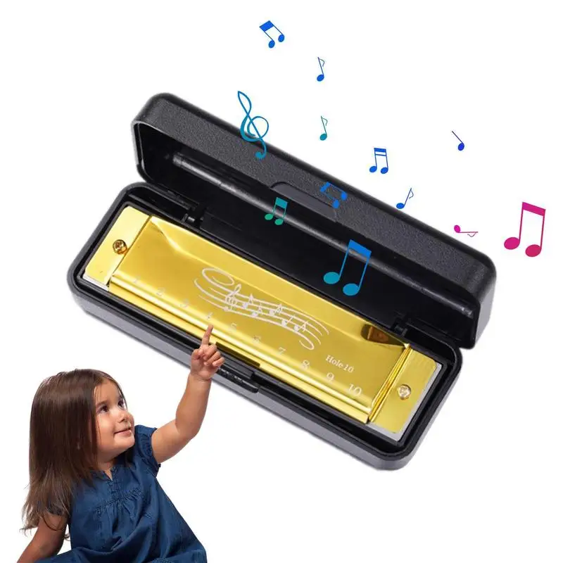 

Harmonica Mouth Organ Harp Blue Harmonica Preschool Toys 10 Hole 20 Tone Musical Instrument For Kids Adults Beginner