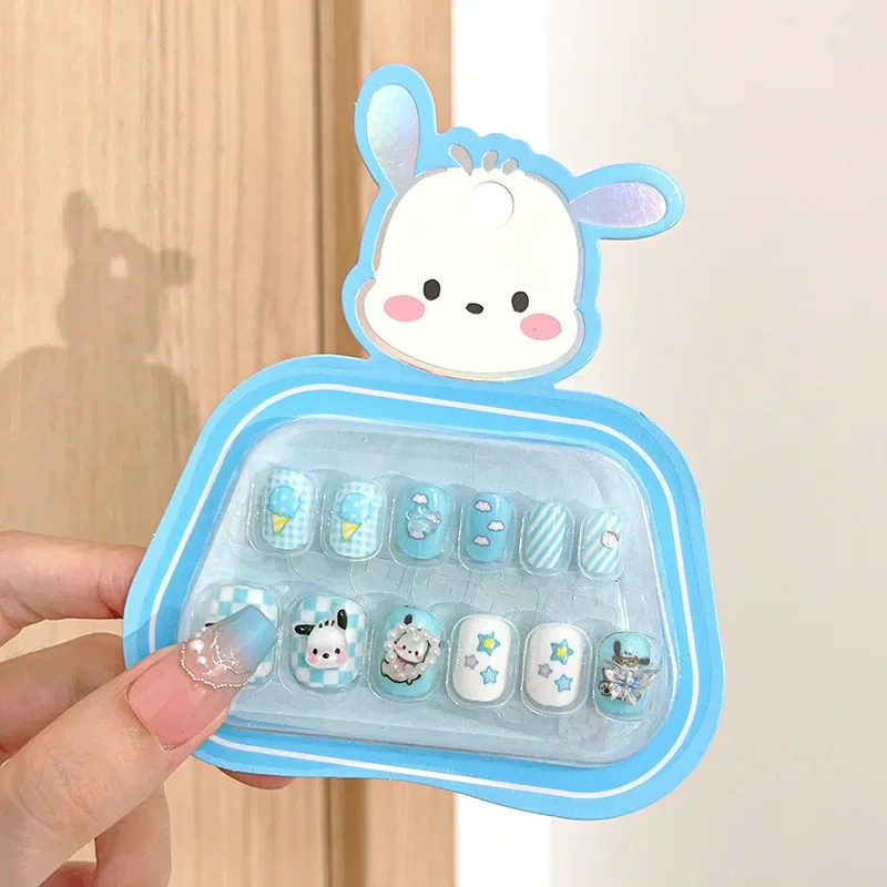 Sanrio детские наклейки для ногтей с героями мультфильмов милые самоклеящиеся Hello